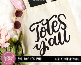 Totes Y/'all Southern Sayings Casual Cotton Canvas Tote
