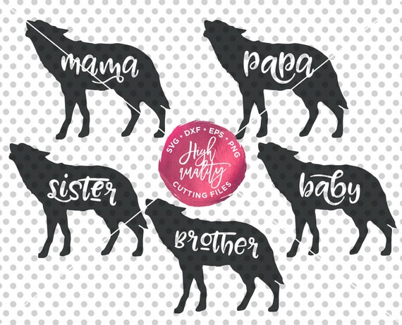 Download Papa Wolf Svg Mama Wolf Svg Baby Wolf Svg Wolf Family Svg Etsy