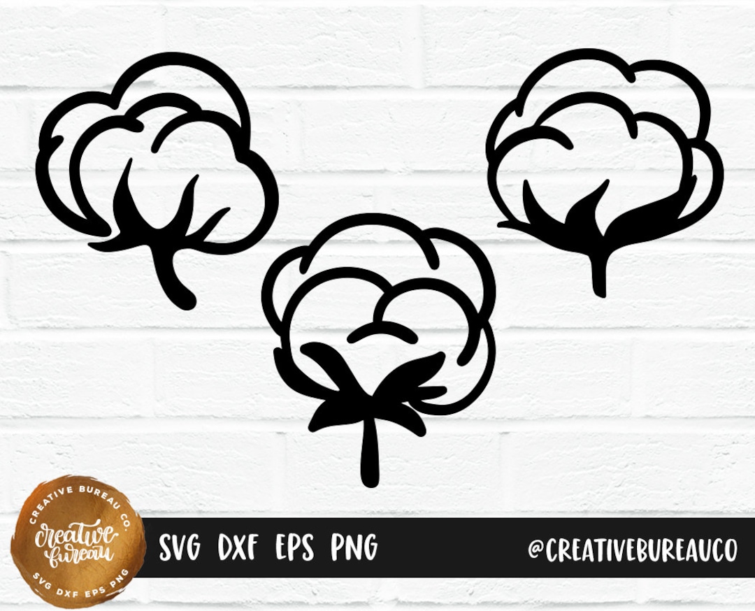Cotton SVG DXF Cut File, Cotton Boll Svg Dxf, Farmhouse Home Decor Svg
