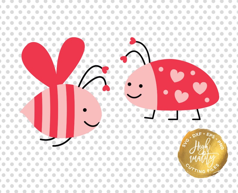 Download Love Bug SVG DXF Cutting File Valentine's Day Svg Dxf | Etsy