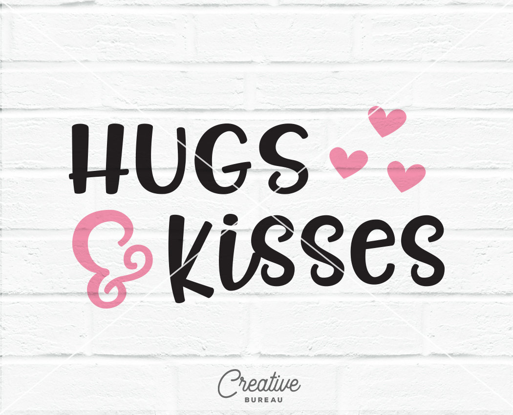 Download Hugs and Kisses SVG DXF Cutting File Valentine's Day Svg ...