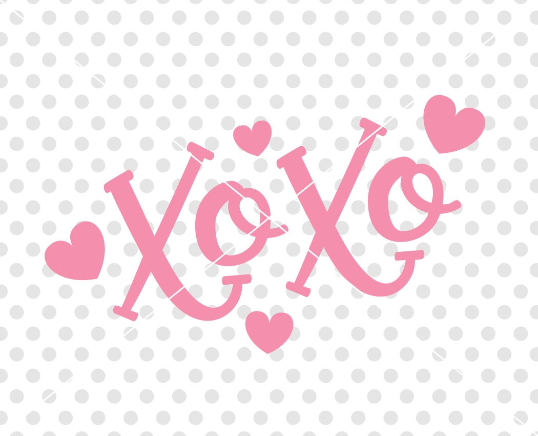 Download Xoxo SVG DXF Cutting File Valentine's Svg Dxf Cut File
