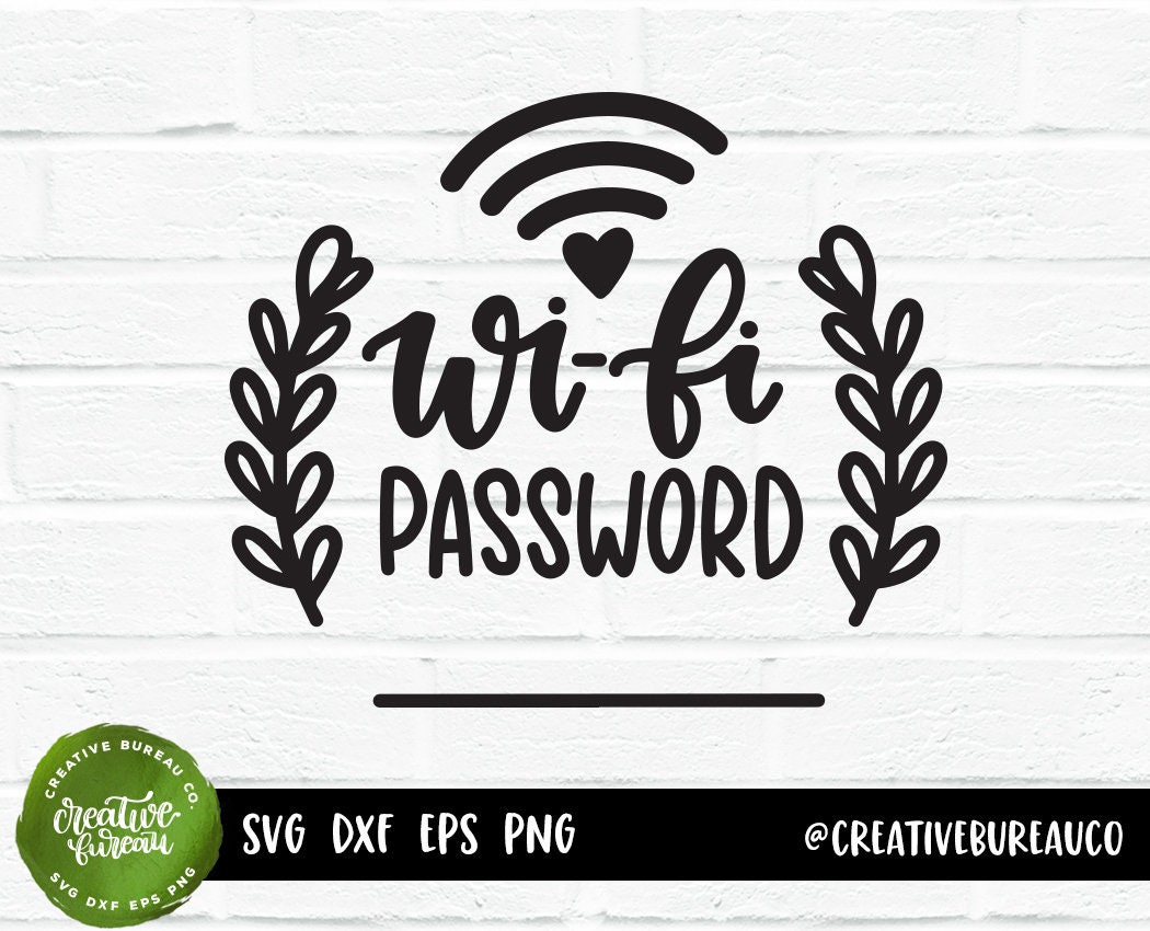 Wifi SVG DXF Cut File Wifi Password Svg Dxf Cutting File Etsy New Zealand