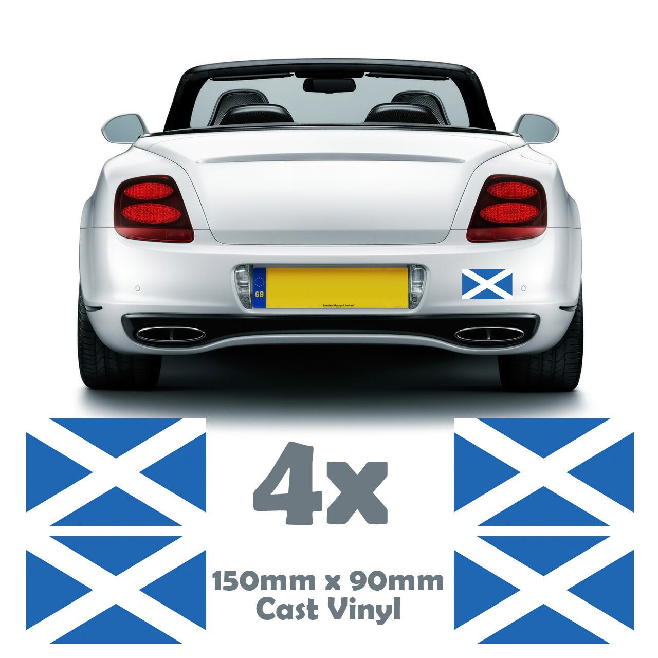 4x Scotland Flag Stickers Car Sticker Saltire Stickers Etsy