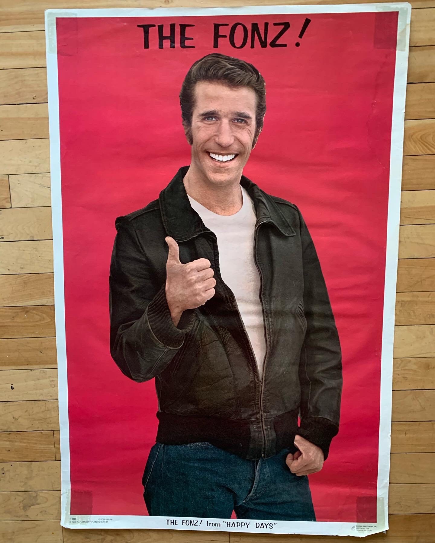 1976 happy days fonzie Tシャツ AAAAAY 青｜トップス