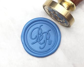 ONLY initials sealing wax wedding engraving