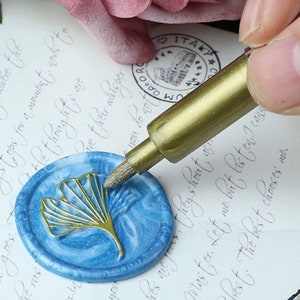 Penna decorativa, arte, fai da te, sigillo speciale, pennarelli di colore oro e argento