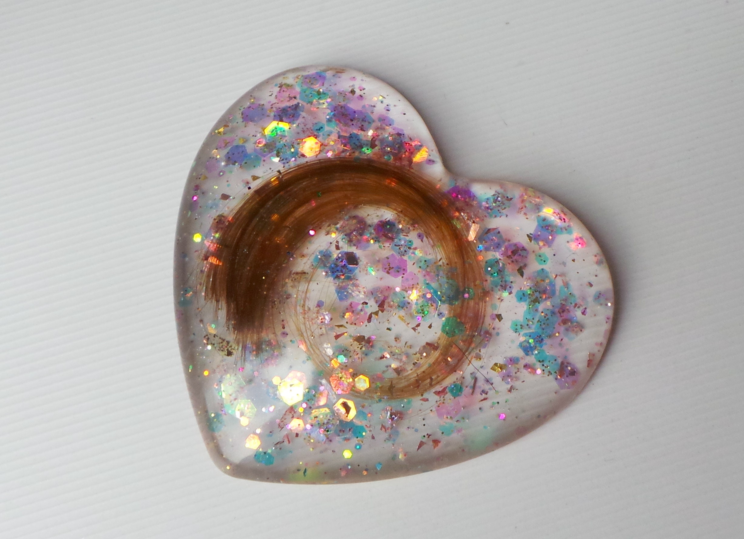 Lock of hair keepsake baby's first curl ecopoxy resin Etsy