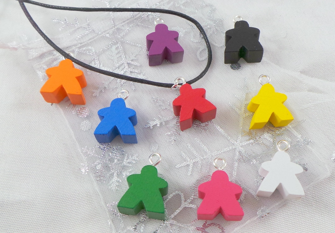 MEEPLE PENDANT NECKLACE// Board Games, Gamer Jewelry, Nerdy Gift, Geek