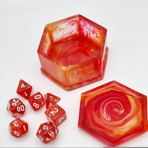 Custom DICE POT with lid// Dice Jail, Player Counter trinket dish in range of colors, Geeky gift, rpg Dungeons and Dragons, Nerdy gamer gift