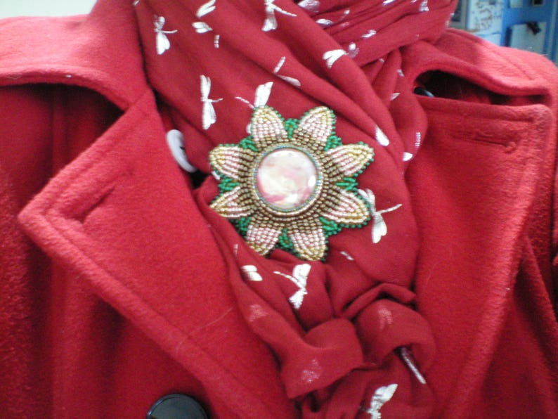 Bead embroidery embroidered brooch GIFT for her sunflower Etsy