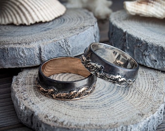 Wave ring, tsunami ring, element ring, mystic ring, water ring, ocean ring, sea ring