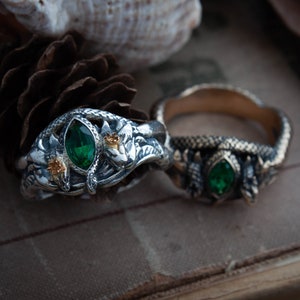 Kings ring, warrior ring, barahir ring, two serpents ring, snake ring, whitch ring, magic ring, fantasy ring