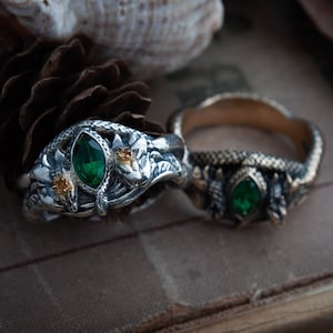 Kings ring, warrior ring, barahir ring, two serpents ring, snake ring, whitch ring, magic ring, fantasy ring