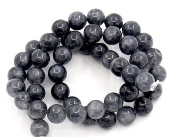 Agate Grise 10mm 4558550007339 Perles de Pierre 10pc