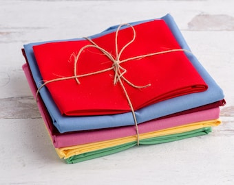 Lote de retales de tela sólida Rainbow Bella de Moda Fabrics, 6 cortes separados, Blender Stash