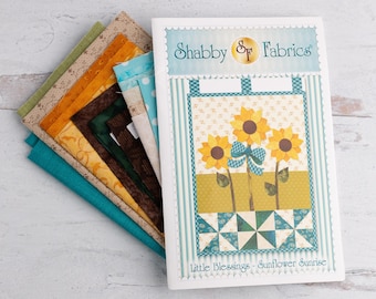 Kit Little Blessings Sunflower Sunrise - Telas Shabby - Telas y patrones
