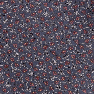 KT Favorites by Kansas Troubles - Fabric by Half Yard - Moda Fabrics - 9034 Blue - Quilting Cotton Fabric - Floral Botanical - Out of Print