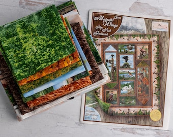 Kit de edredón Majestic Wings - Rod Frederick - Importaciones del Mar del Sur - Búhos/Águilas, Bosque, Cabaña, Masculino