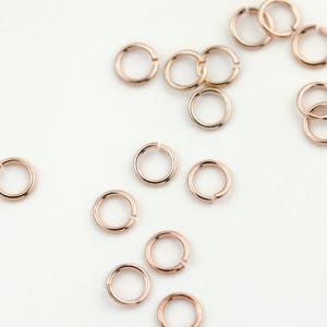 10gApprox. 300ea ROSE GOLD Plated Dainty O Shaped Jump Rings 10GJOD-R image 4