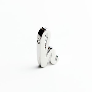 Silver Regular Size Cursive H Initial Charm SRI-H