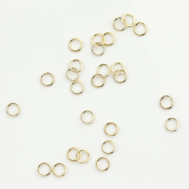 10gApprox. 300ea GOLD Plated Dainty O Shaped Jump Rings 10GJOD-G image 2