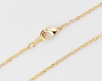 19-Zoll-GOLD-Halskettenkette, Schmuckversorgung, Bastelbedarf, Mignon- und Mignon-Versorgung CHNL-G
