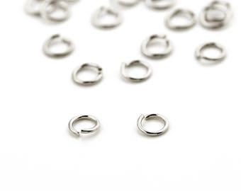 10g(Approx. 300ea) SILVER Plated Dainty O Shaped Jump Rings - 10GJOD-S