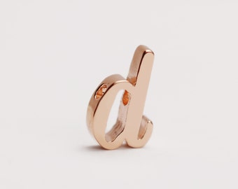 Rosegold Regular Size Cursive D Initial Charm RRI-D