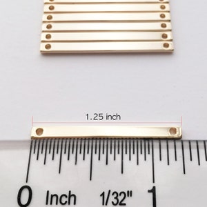 10pcs GOLD Personalized Stamping Blank Bar, 1BAR, Ready to stamp, Jewelry Supply, Craft Supplies, Mignon and Mignon Supply 10P1-G image 3