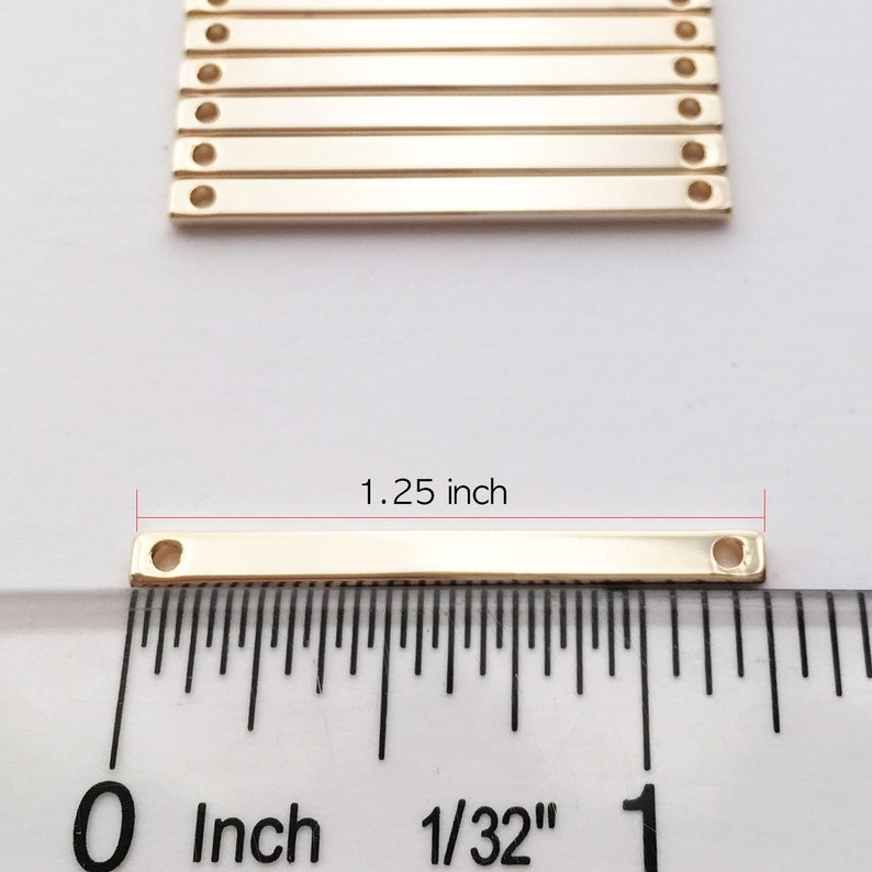 10pcs GOLD Personalized Stamping Blank Bar, 1BAR, Ready to stamp, Jewelry Supply, Craft Supplies, Mignon and Mignon Supply 10P1-G image 3