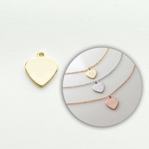 4pcs GOLD Personalized Stamping Blank Heart Disc, Ready to stamp, Jewelry Supply, Craft Supplies, Mignon and Mignon Supply 4PDCH-G