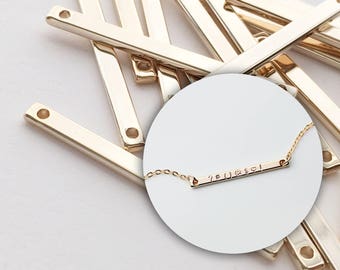 10 Personalized Stamping Blank Bar, DIY Jewelry, Jewelry Supplies wholesale, Craft Supplies, Mignon and Mignon Supply, 10P1-G