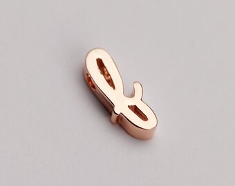 Rosegold Regular Size Cursive F Initial Charm RRI-F