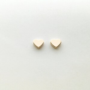 10pcs GOLD Heart Charms Polished Gold Plated over Brass Jewelry Findings Stamping blank brass blanks 10PFH-G image 2