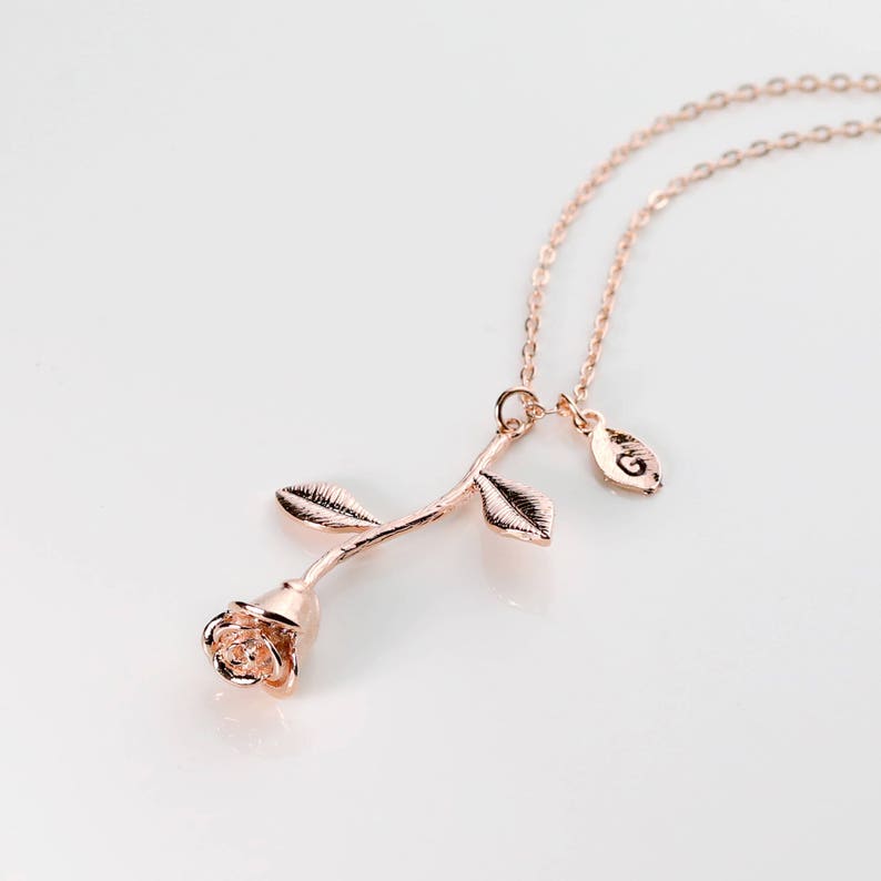 3D ROSEGOLD Rose Pendentif Rose Charme MigonandMignon Rose Collier Bijoux Fabrication Fourniture Meilleure Vente Article 3MR-R image 3