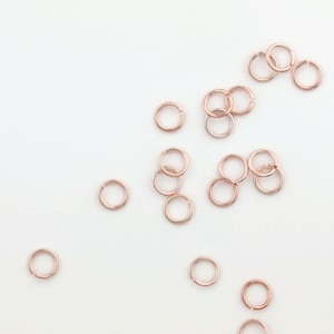 10gApprox. 300ea ROSE GOLD Plated Dainty O Shaped Jump Rings 10GJOD-R image 6