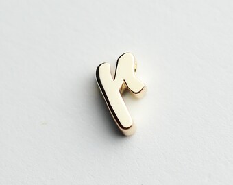 Gold Regular Size Cursive R Initial Charm GRI-R