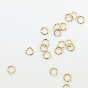 10gApprox. 300ea GOLD Plated Dainty O Shaped Jump Rings 10GJOD-G image 6