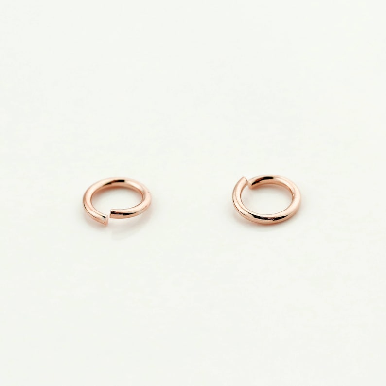 10gApprox. 300ea ROSE GOLD Plated Dainty O Shaped Jump Rings 10GJOD-R image 3