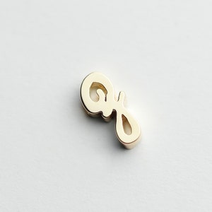 Gold Regular Size Cursive Z Initial Charm GRI-Z