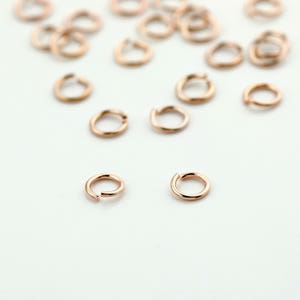 10gApprox. 300ea ROSE GOLD Plated Dainty O Shaped Jump Rings 10GJOD-R image 1