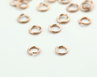 10g(Approx. 300ea)  ROSE GOLD Plated Dainty O Shaped Jump Rings - 10GJOD-R