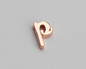 Rosegold Regular Size Cursive P Initial Charm RRI-P