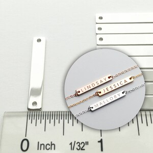 4 Personalized Stamping Blank Bar, Ready to stamp, Jewelry Supply, Craft Supplies, Mignon and Mignon Supply 4P3-S