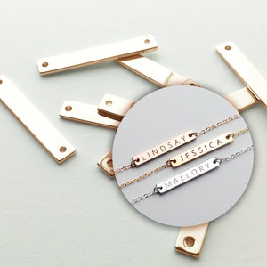 10pcs ROSEGOLD #3 Personalized Stamping Blank Bar, Ready to stamp, Jewelry Supply, Craft Supplies, Mignon and Mignon Supply 10P3-R
