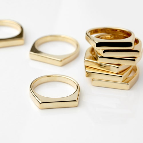 5 Pcs Wholesale Gold Finish Rings Gold Plated Ring Stamping Etsy