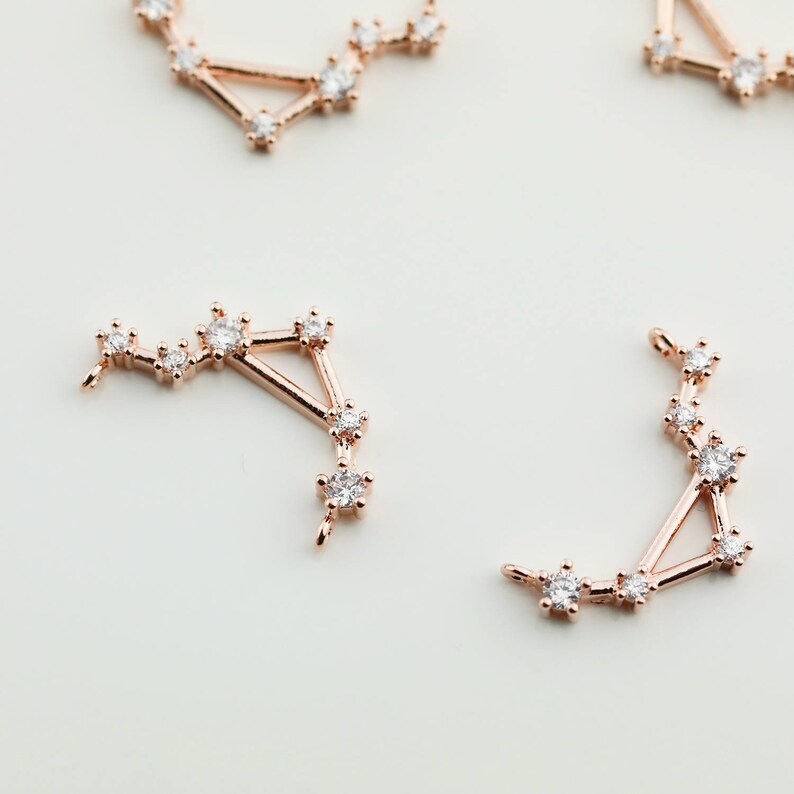 Gold plated constellation necklace - libra main image 0