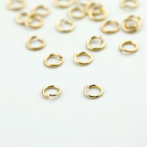 10gApprox. 300ea GOLD Plated Dainty O Shaped Jump Rings 10GJOD-G image 1