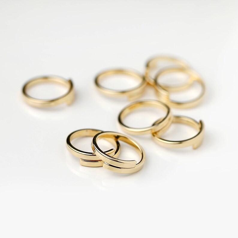 5 Pcs Wrap Ring Stamping Blanks Gold Finish Rings Wholesale Etsy